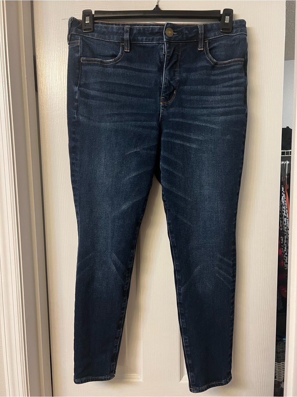 American Eagle Hi-Rise Jegging Jeans Size 12 Short Dark Wash Skinny